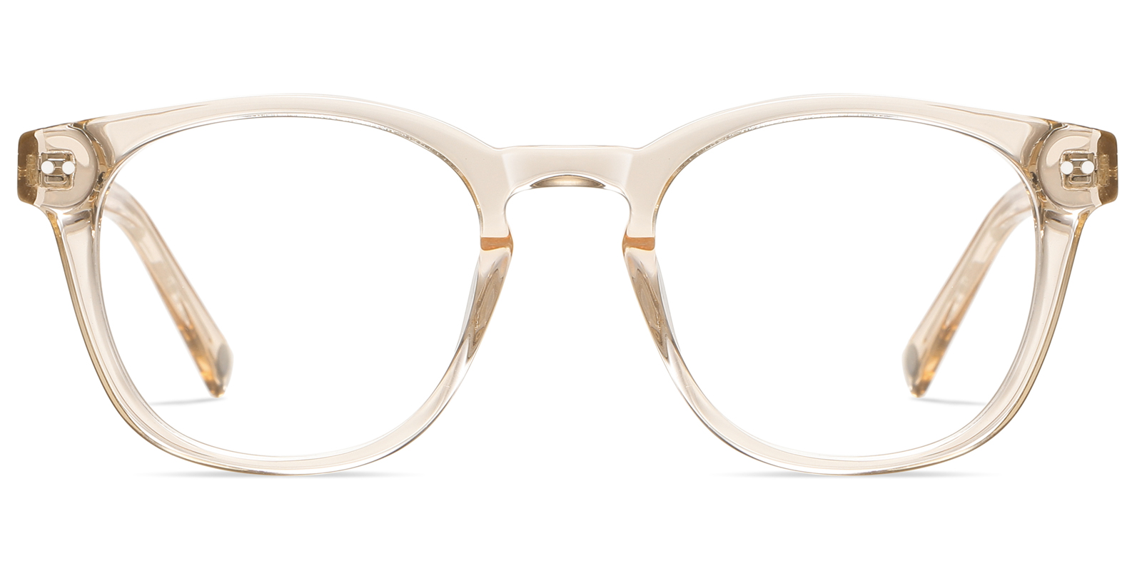 Quadratisch Champagne Brille